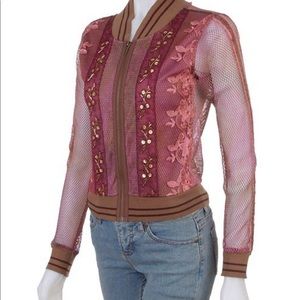 Hale Bob Vintage Mesh sweater jacket and camisole